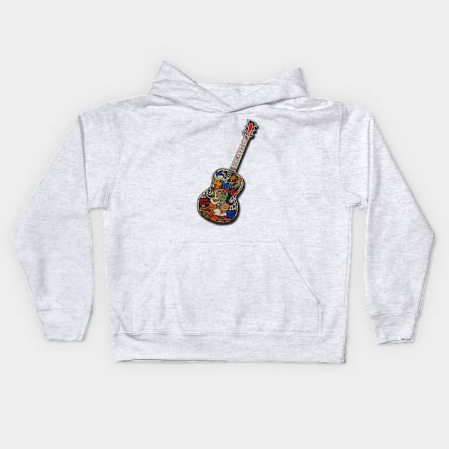 Muhlenberg County Music Legends Guitar (KY) Kids Hoodie by Grinner Mountain